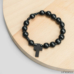 Black Cross Bracelet