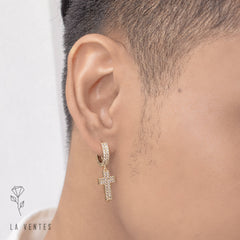 Iced Cross Earring