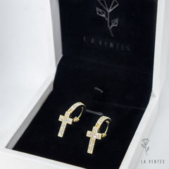 Iced Cross Earring